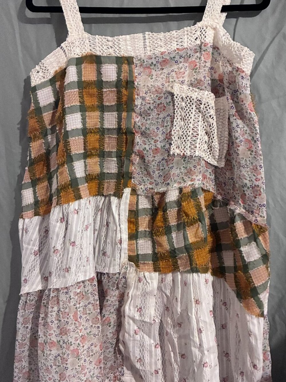 POL Golden Fields Patchwork Dress Size Large - Picture 1 of 6